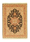 Tabriz - 50 Raj Tæppe 100x142cm - Persisk tæppe - Rektangulær / Sort / 100 x 142 cm Rektangulær