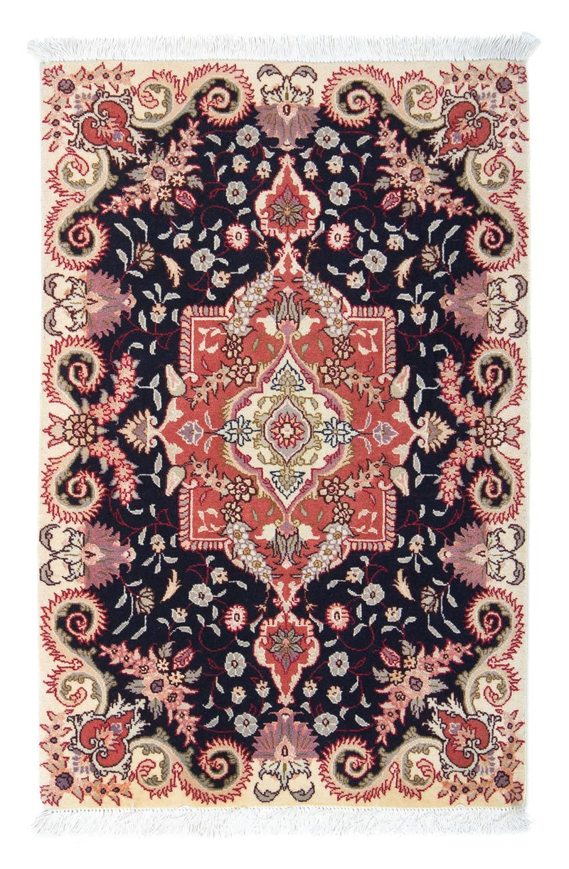 Persisk tæppe - Tabriz - Royal - 90 x 61 cm - mørkeblå