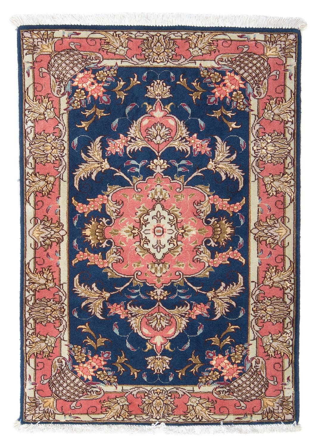 Persisk tæppe - Tabriz - Royal - 82 x 58 cm - mørkeblå