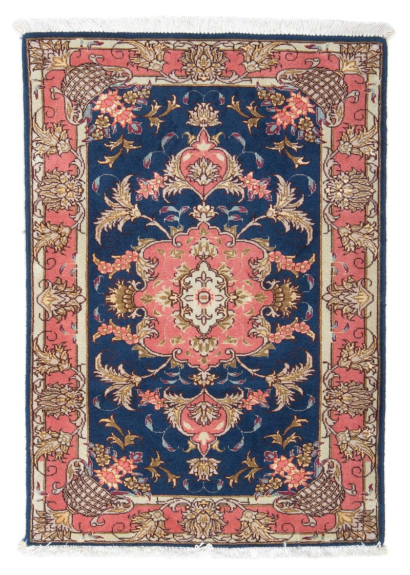Persisk tæppe - Tabriz - Royal - 82 x 58 cm - mørkeblå