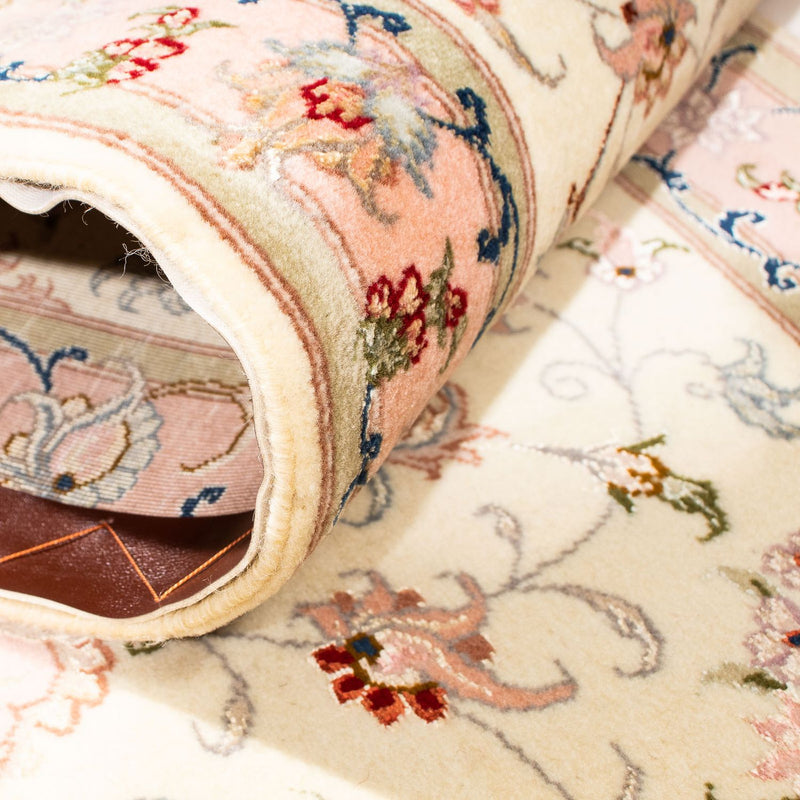 Løber Persisk tæppe - Tabriz - Royal - 300 x 74 cm - beige
