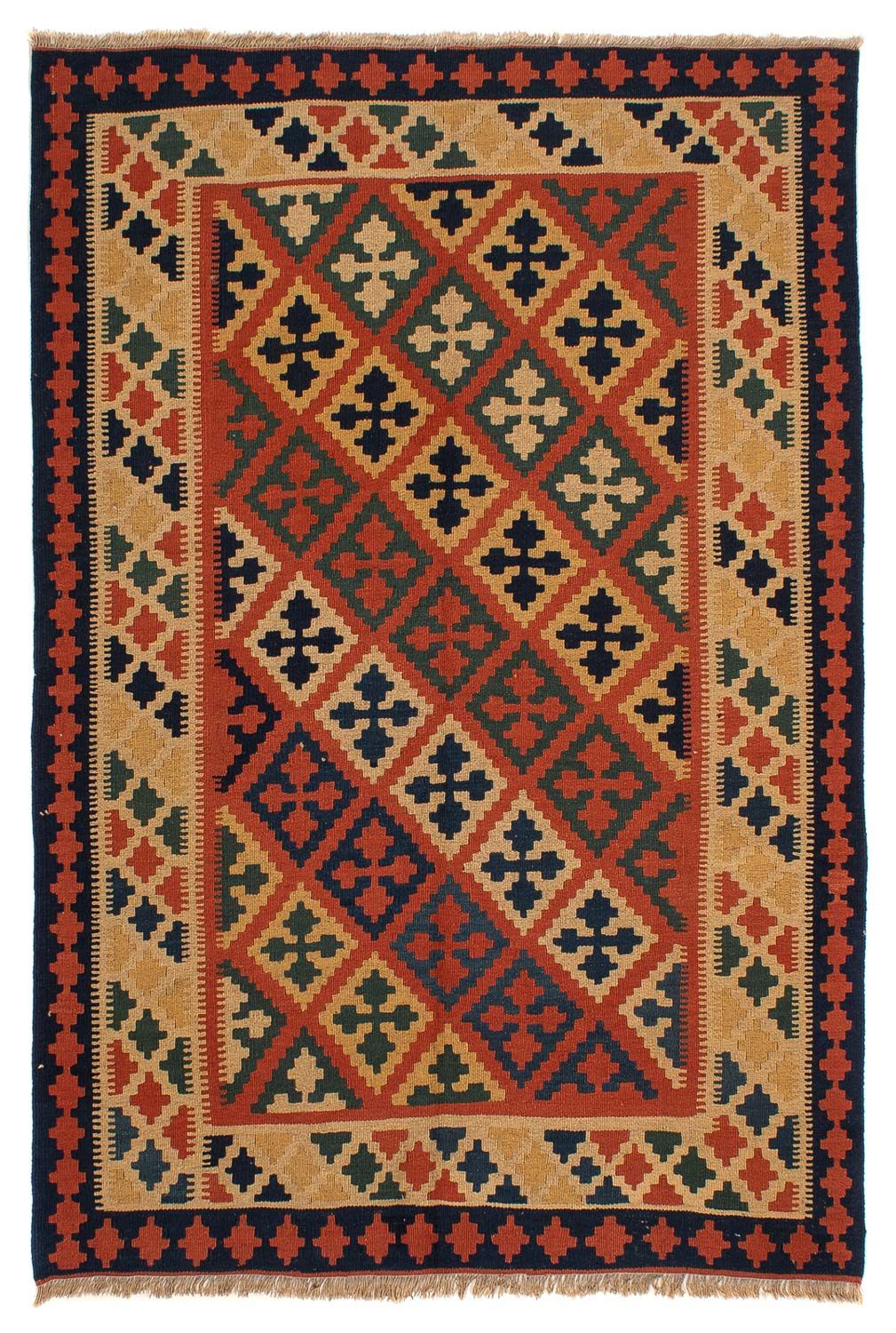 Kelim-tæppe - orientalsk - 200 x 154 cm - brun