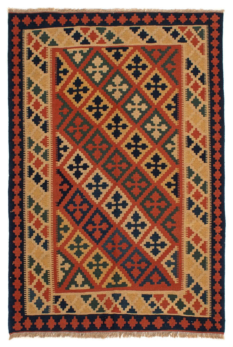 Kelim-tæppe - orientalsk - 200 x 154 cm - brun
