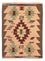 Kelim-tæppe - orientalsk - 158 x 120 cm - lys brun