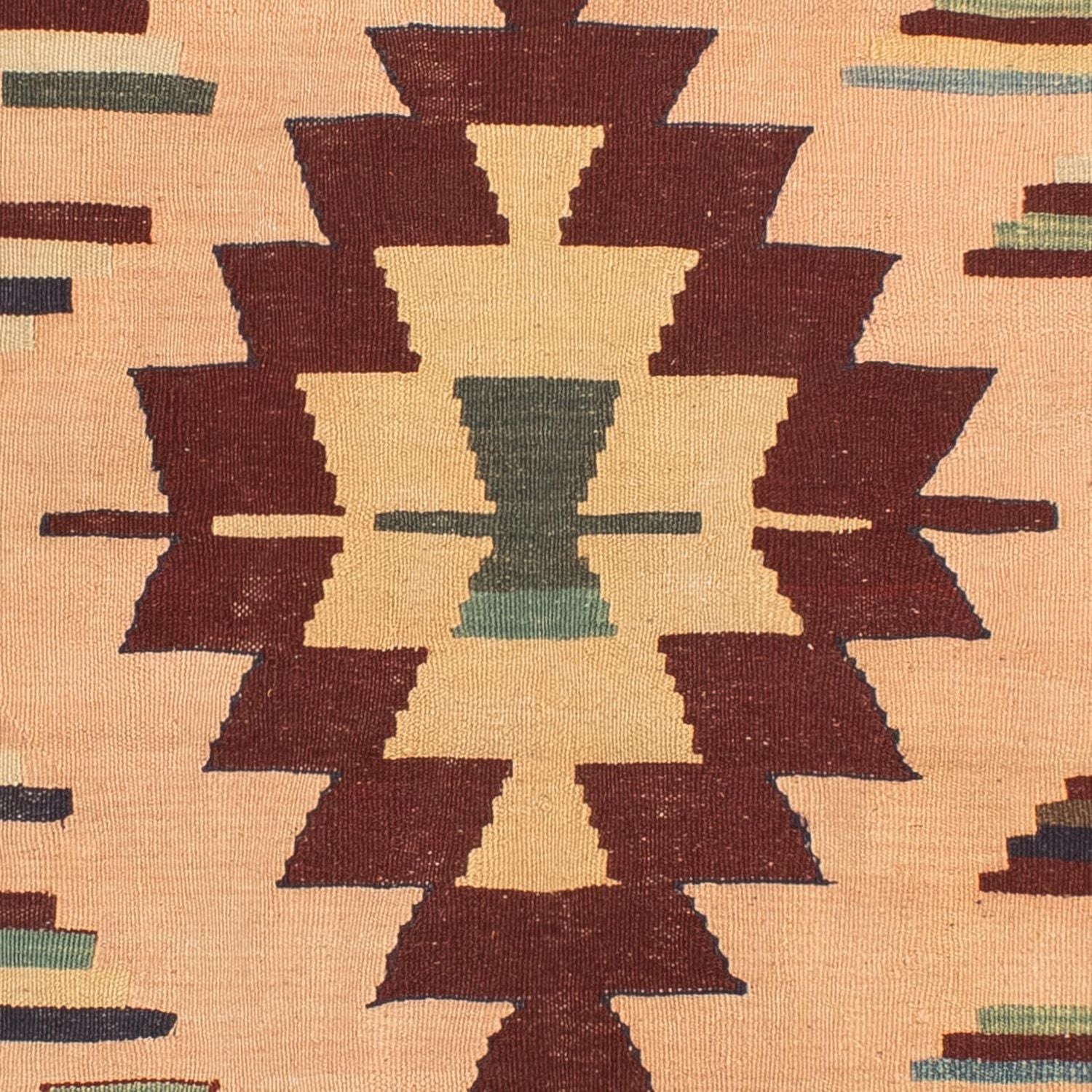 Kelim-tæppe - orientalsk - 158 x 120 cm - lys brun