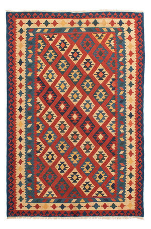Kelim-tæppe - orientalsk - 221 x 152 cm - flerfarvet