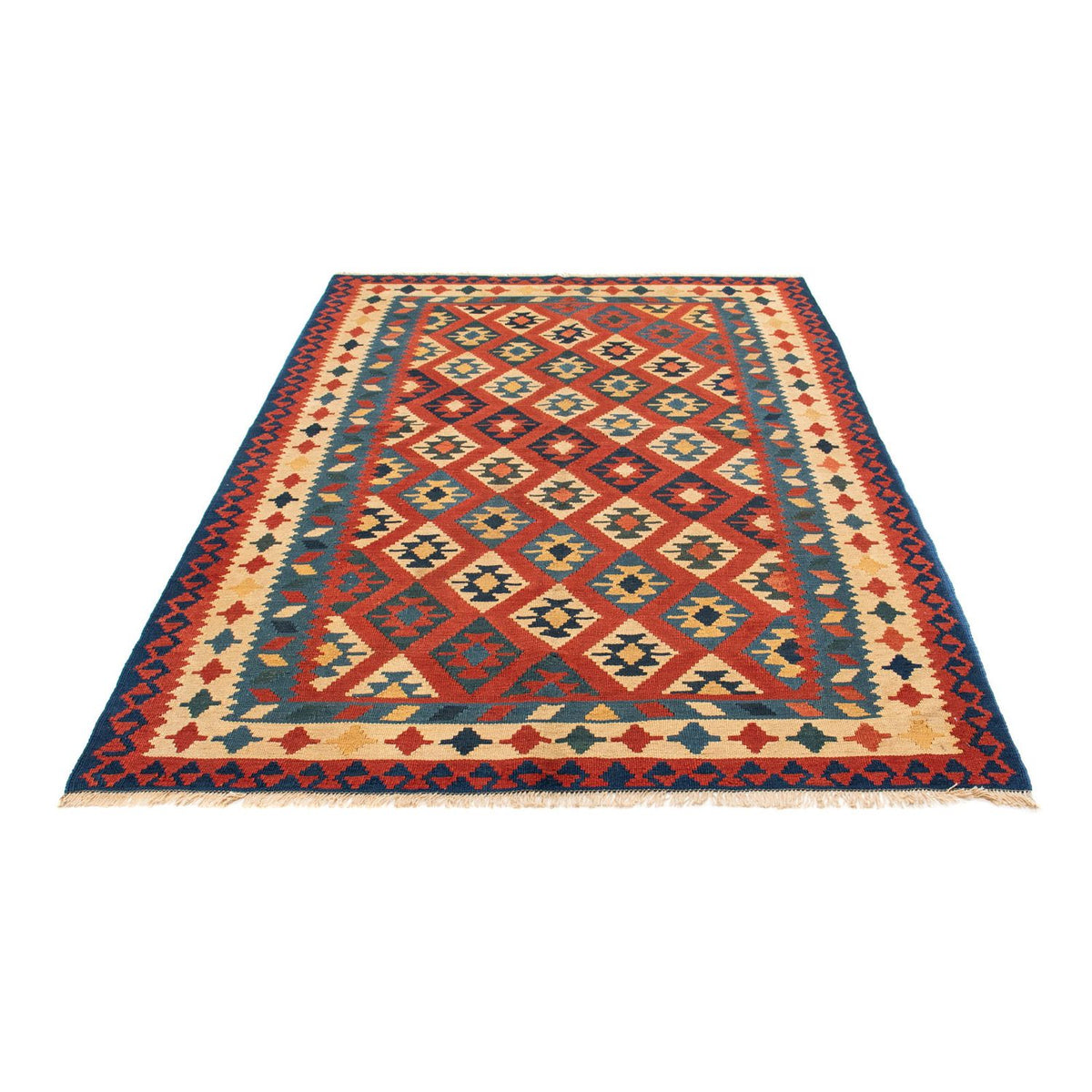 Kelim-tæppe - orientalsk - 221 x 152 cm - flerfarvet