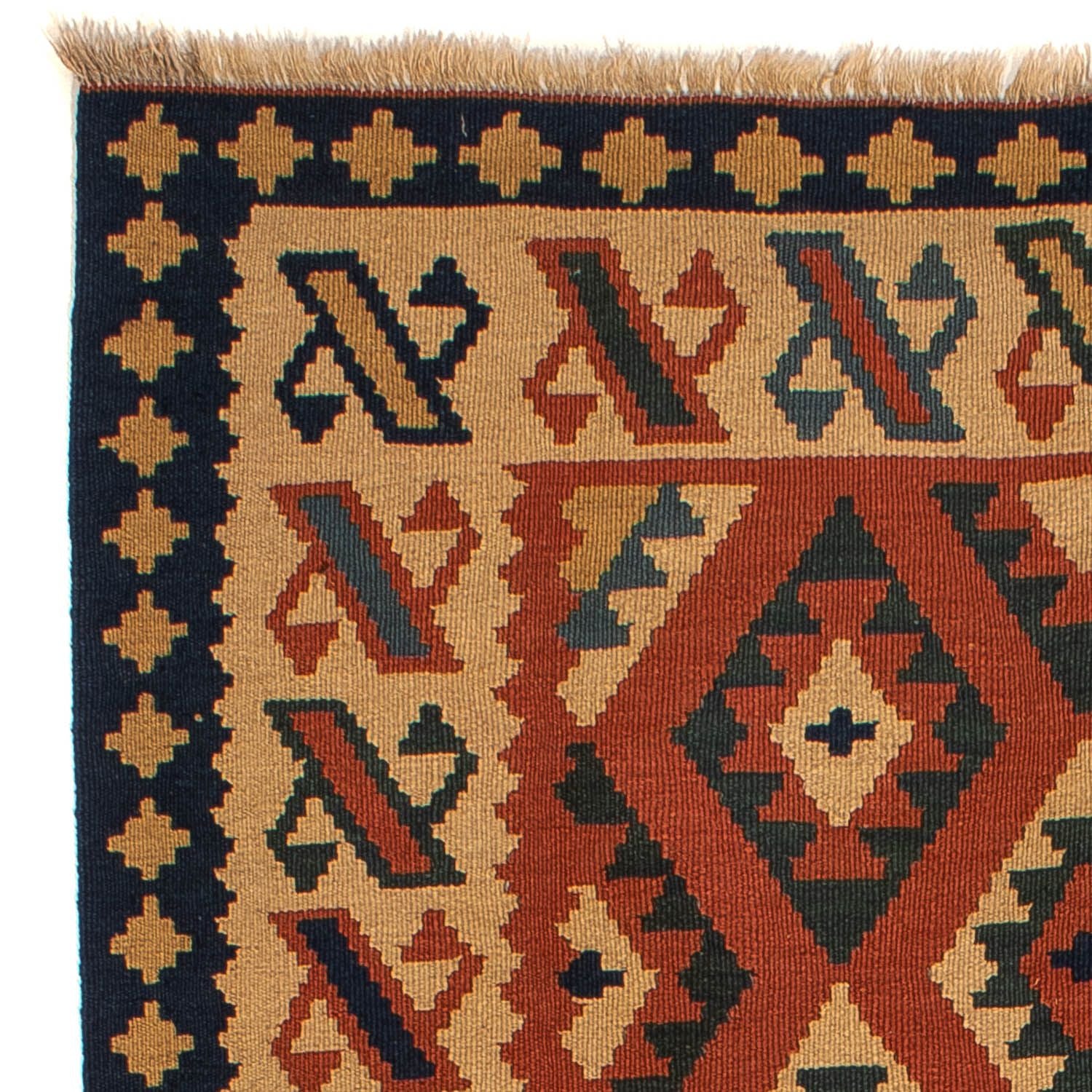 Kelim-tæppe - orientalsk - 210 x 149 cm - brun