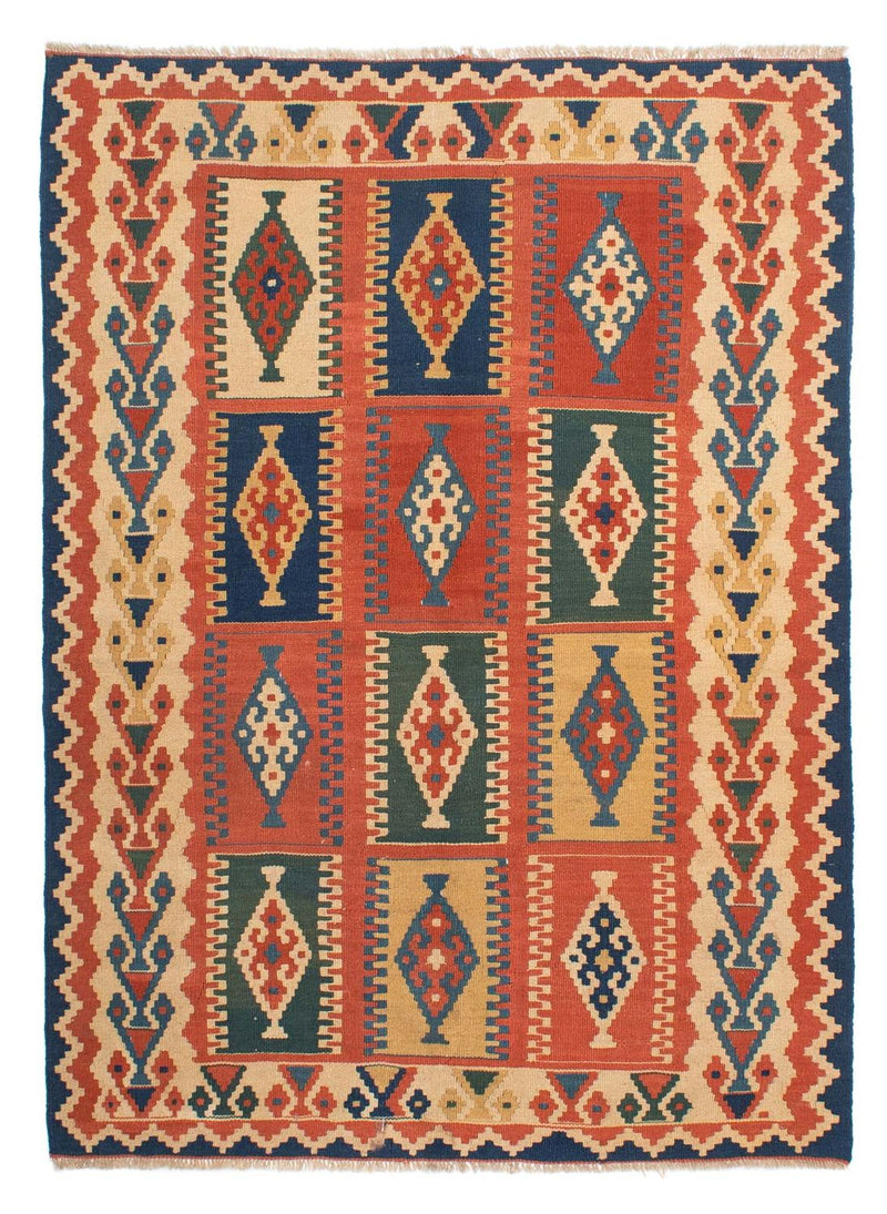 Kelim-tæppe - orientalsk - 215 x 163 cm - flerfarvet