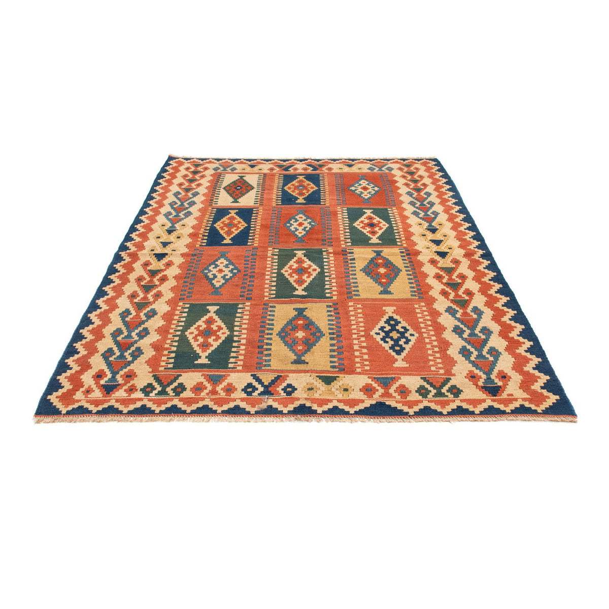 Kelim-tæppe - orientalsk - 215 x 163 cm - flerfarvet