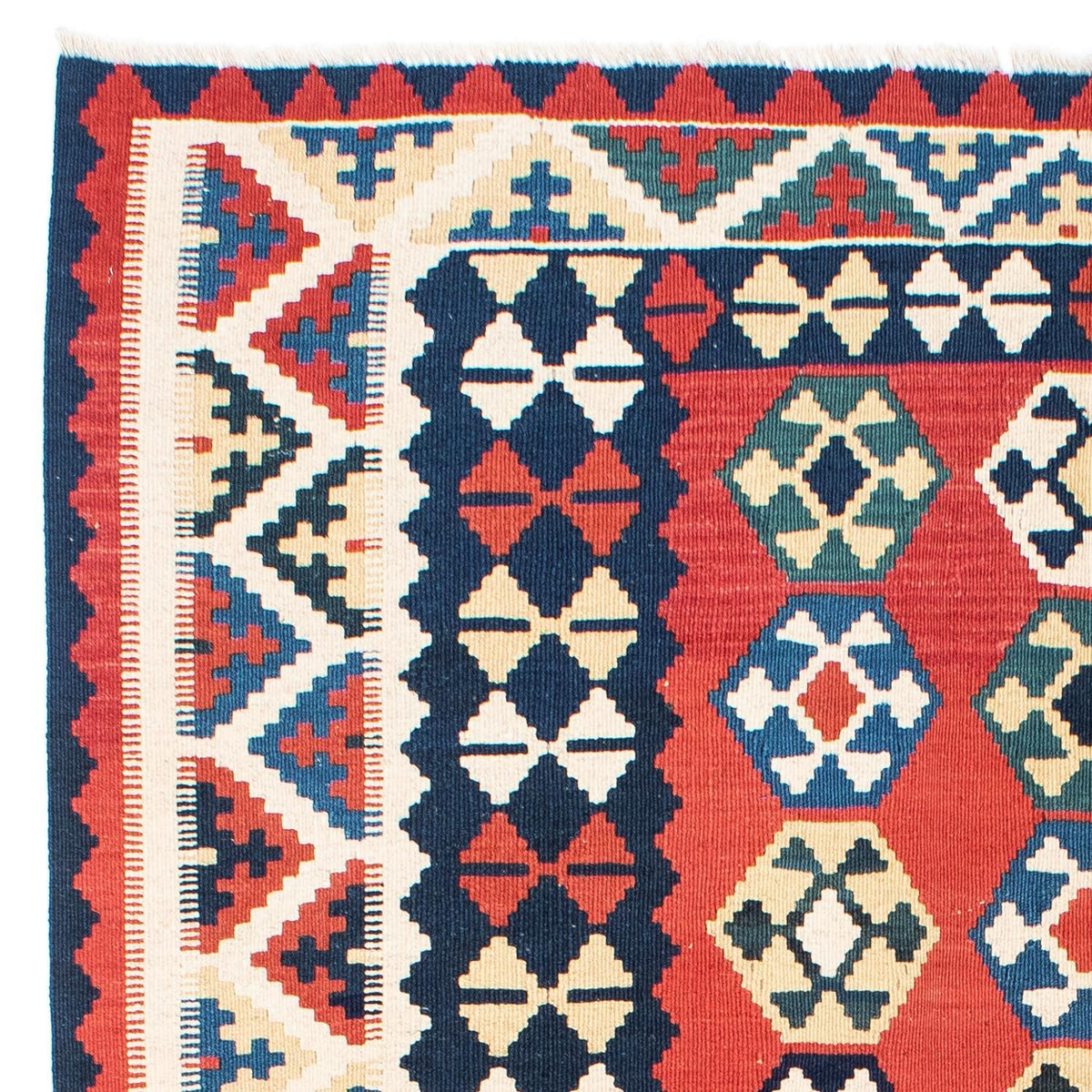 Kelim-tæppe - orientalsk - 195 x 156 cm - rød