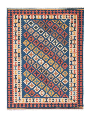 Kelim-tæppe - orientalsk - 200 x 155 cm - flerfarvet