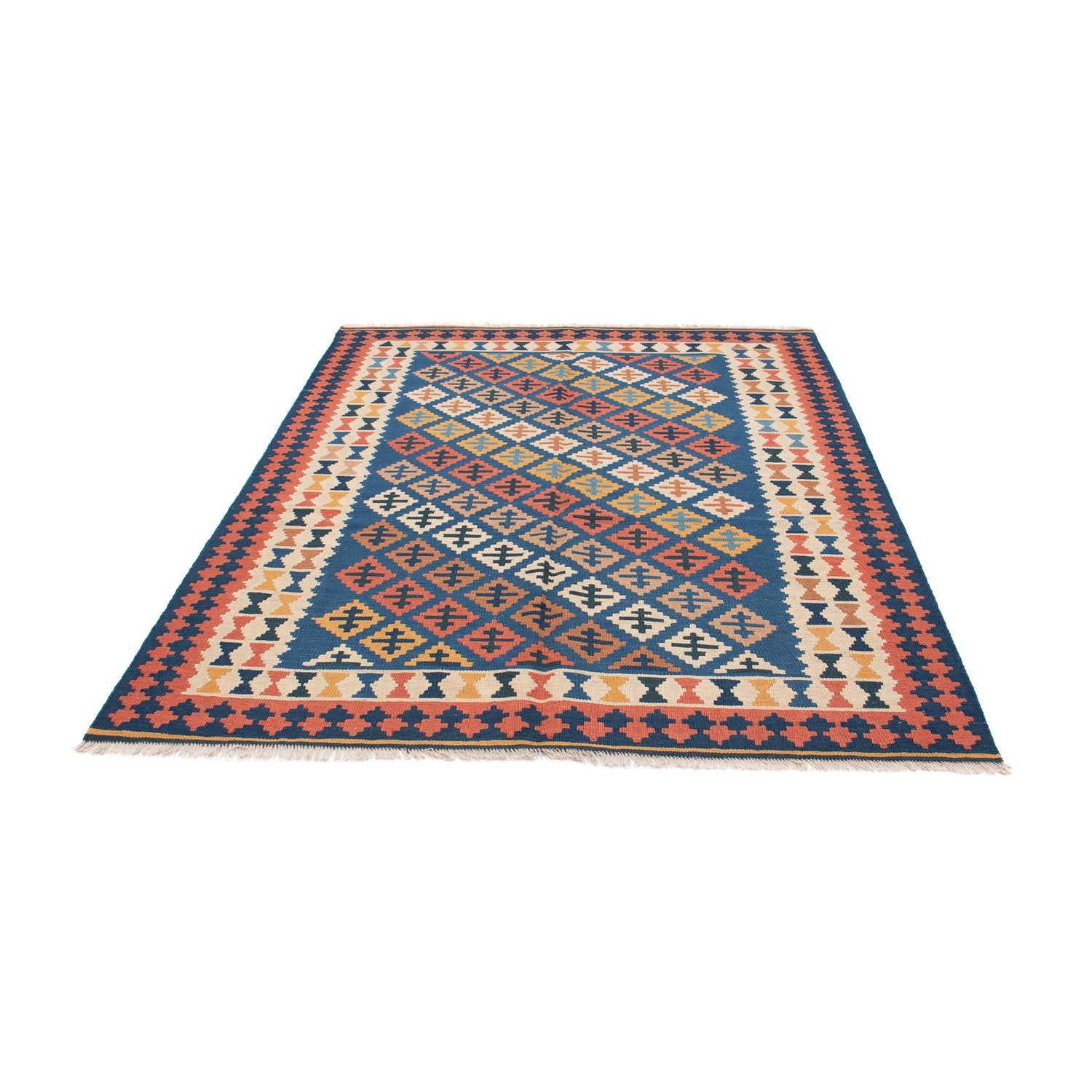 Kelim-tæppe - orientalsk - 200 x 155 cm - flerfarvet