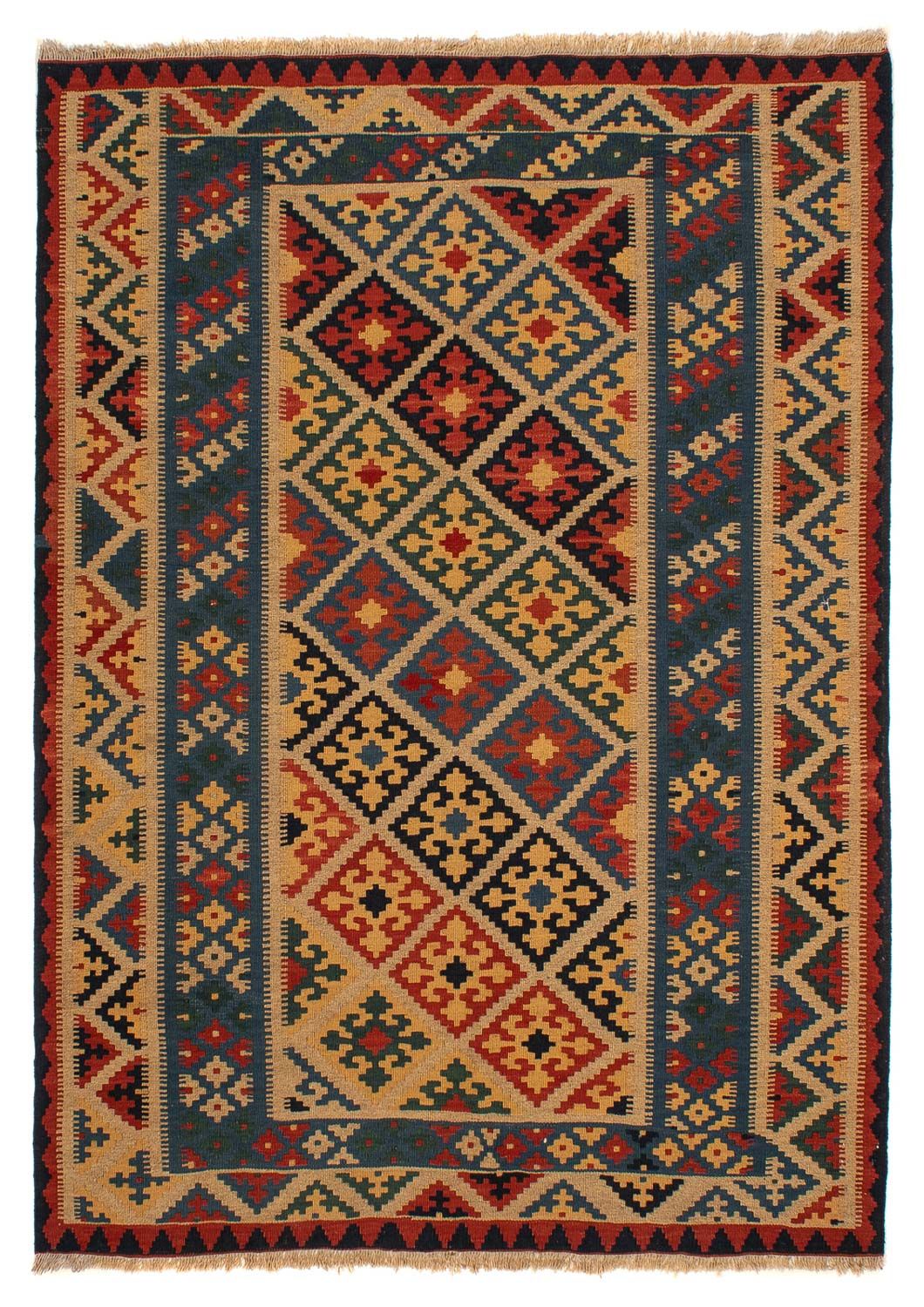 Kelim-tæppe - orientalsk - 203 x 158 cm - flerfarvet