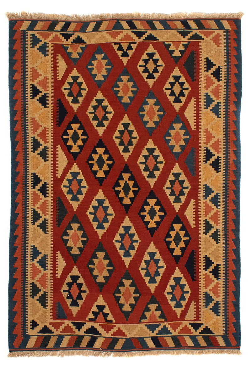 Kelim-tæppe - orientalsk - 200 x 153 cm - rust