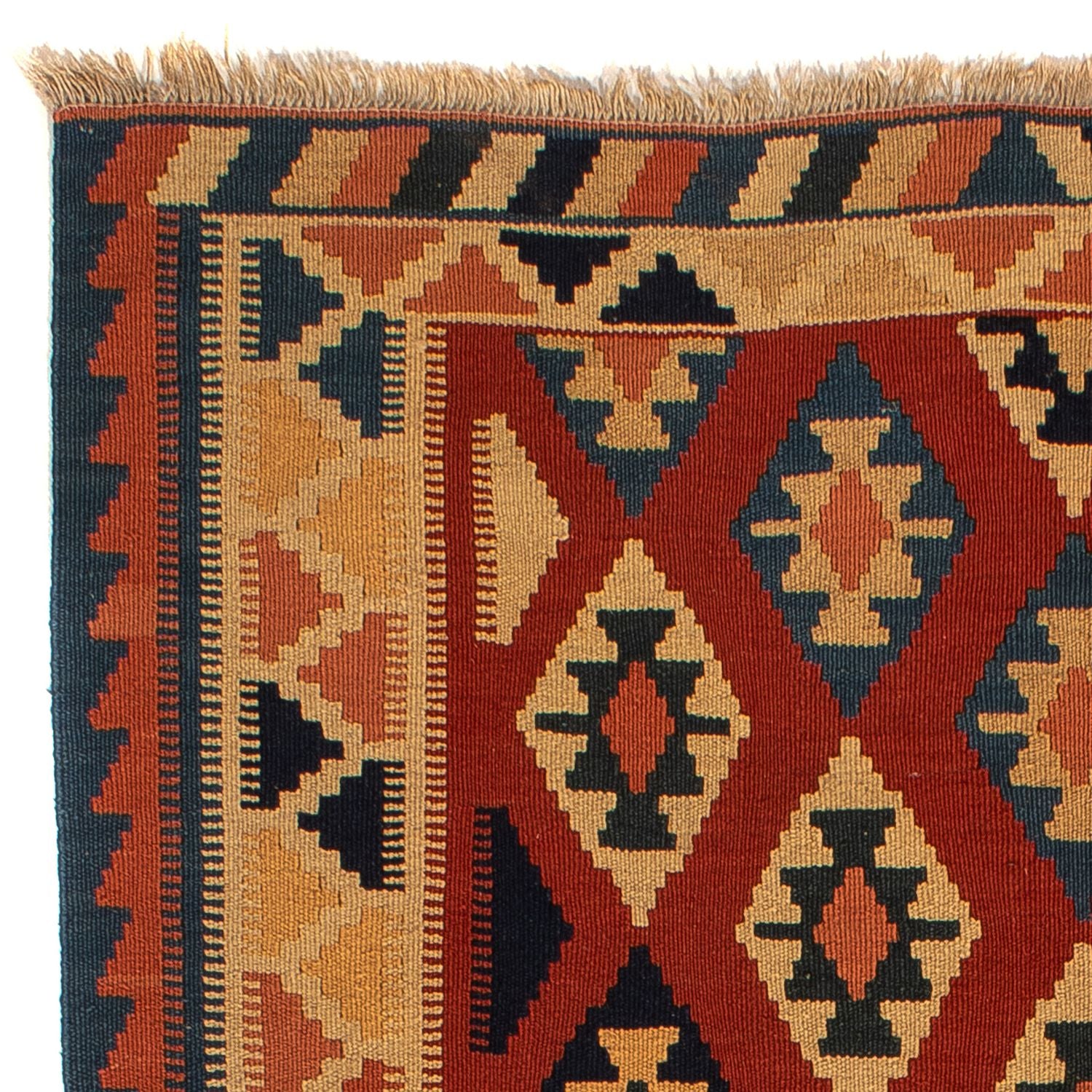 Kelim-tæppe - orientalsk - 200 x 153 cm - rust
