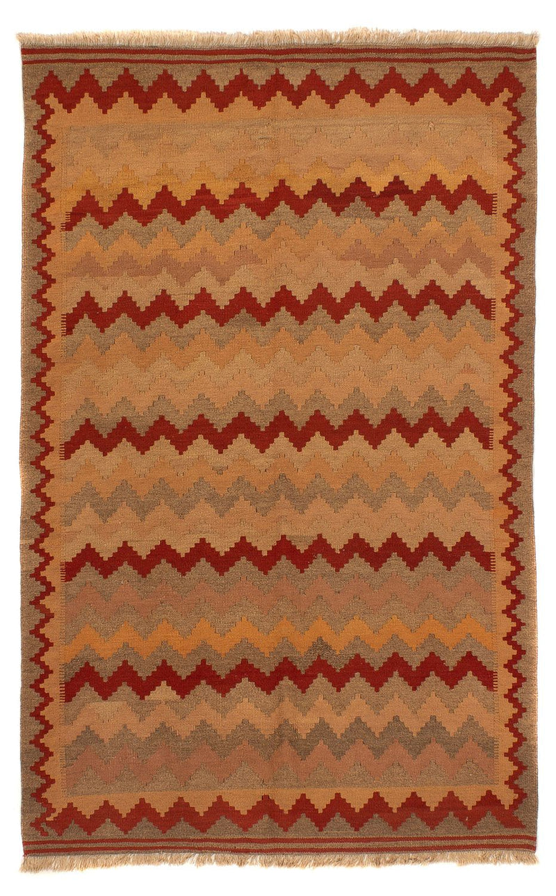 Kelim-tæppe - orientalsk - 214 x 144 cm - brun