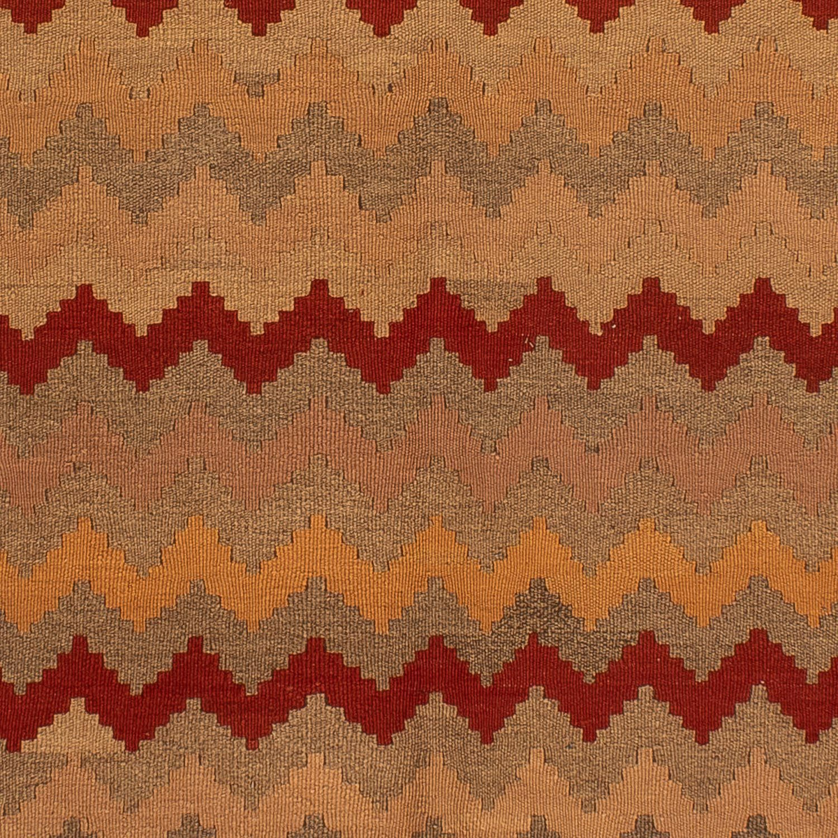 Kelim-tæppe - orientalsk - 214 x 144 cm - brun