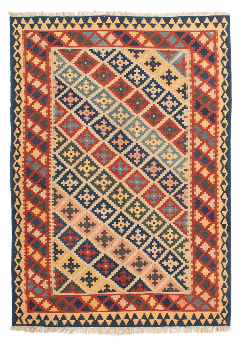 Kelim-tæppe - orientalsk - 221 x 164 cm - flerfarvet