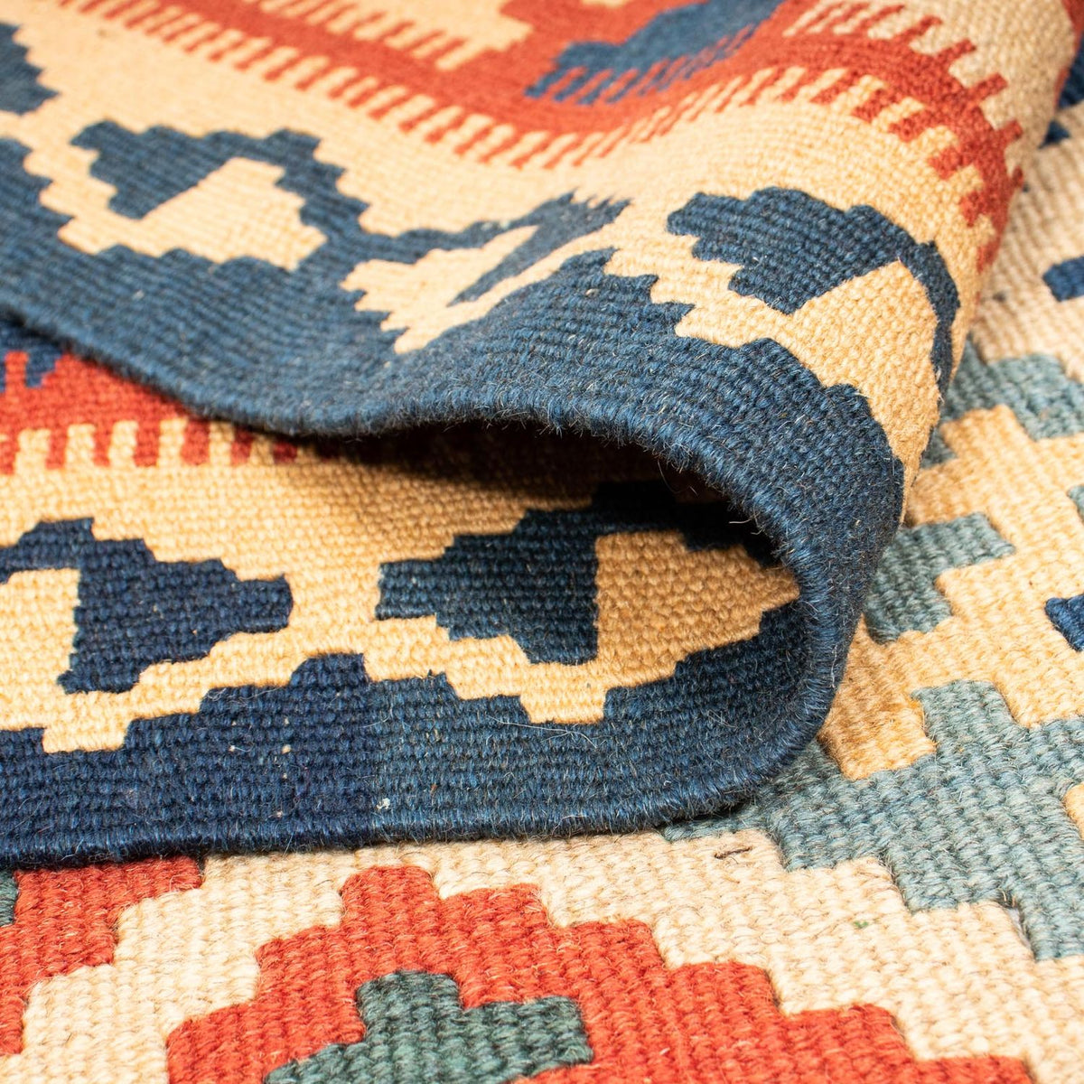 Kelim-tæppe - orientalsk - 221 x 164 cm - flerfarvet