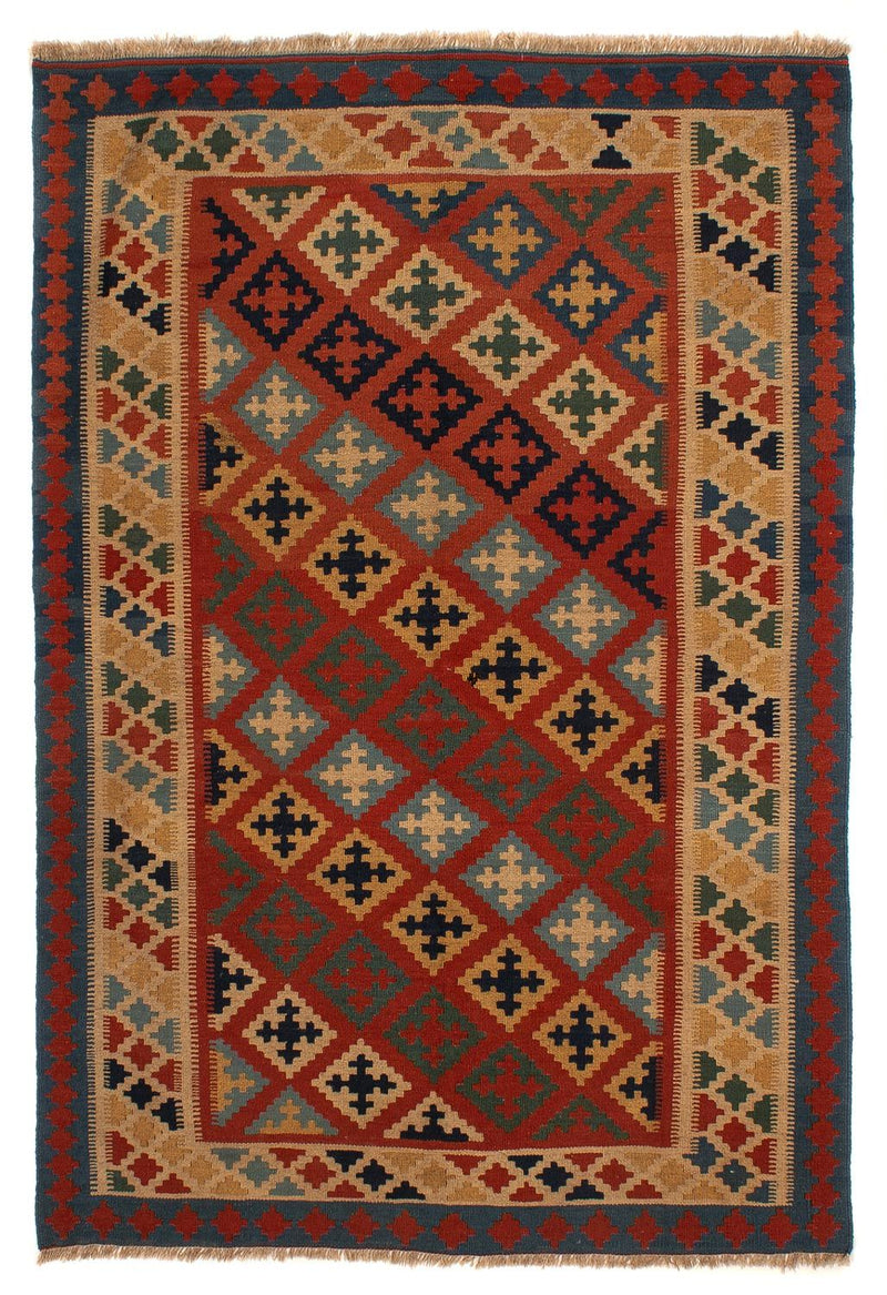 Kelim-tæppe - orientalsk - 210 x 158 cm - flerfarvet