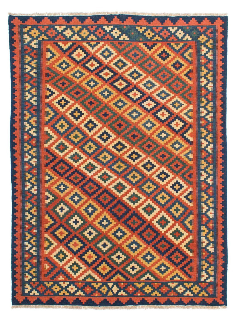 Kelim-tæppe - orientalsk - 202 x 153 cm - flerfarvet