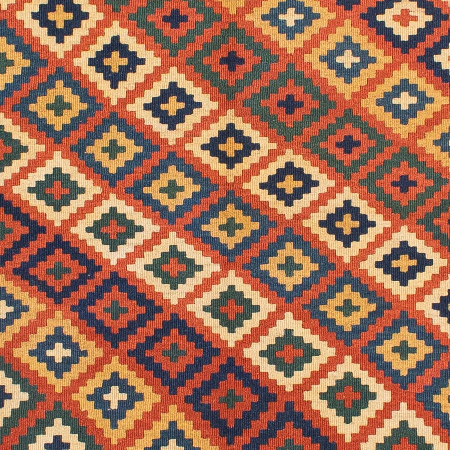 Kelim-tæppe - orientalsk - 202 x 153 cm - flerfarvet