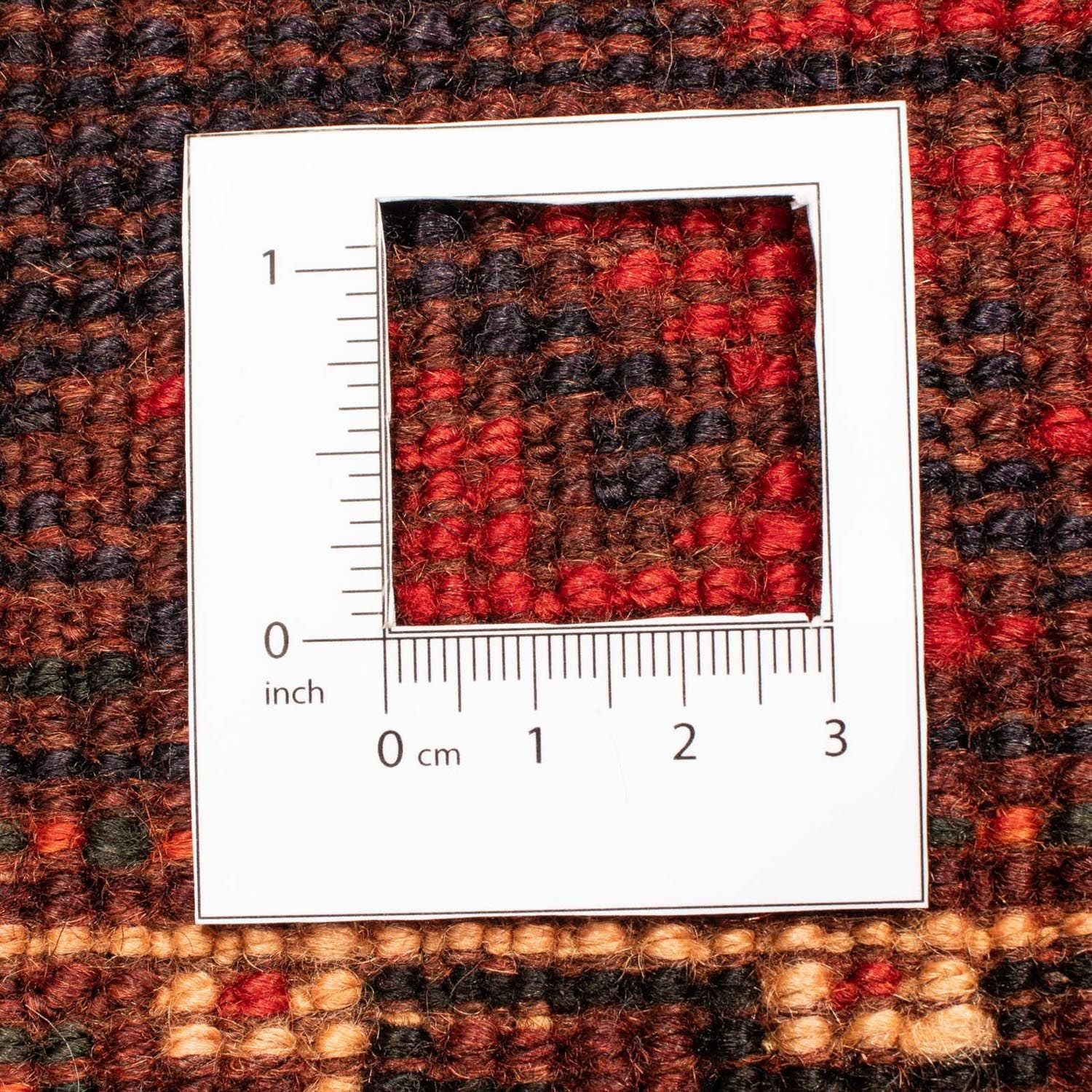Persisk tæppe - Nomadisk - 305 x 215 cm - mørkerød