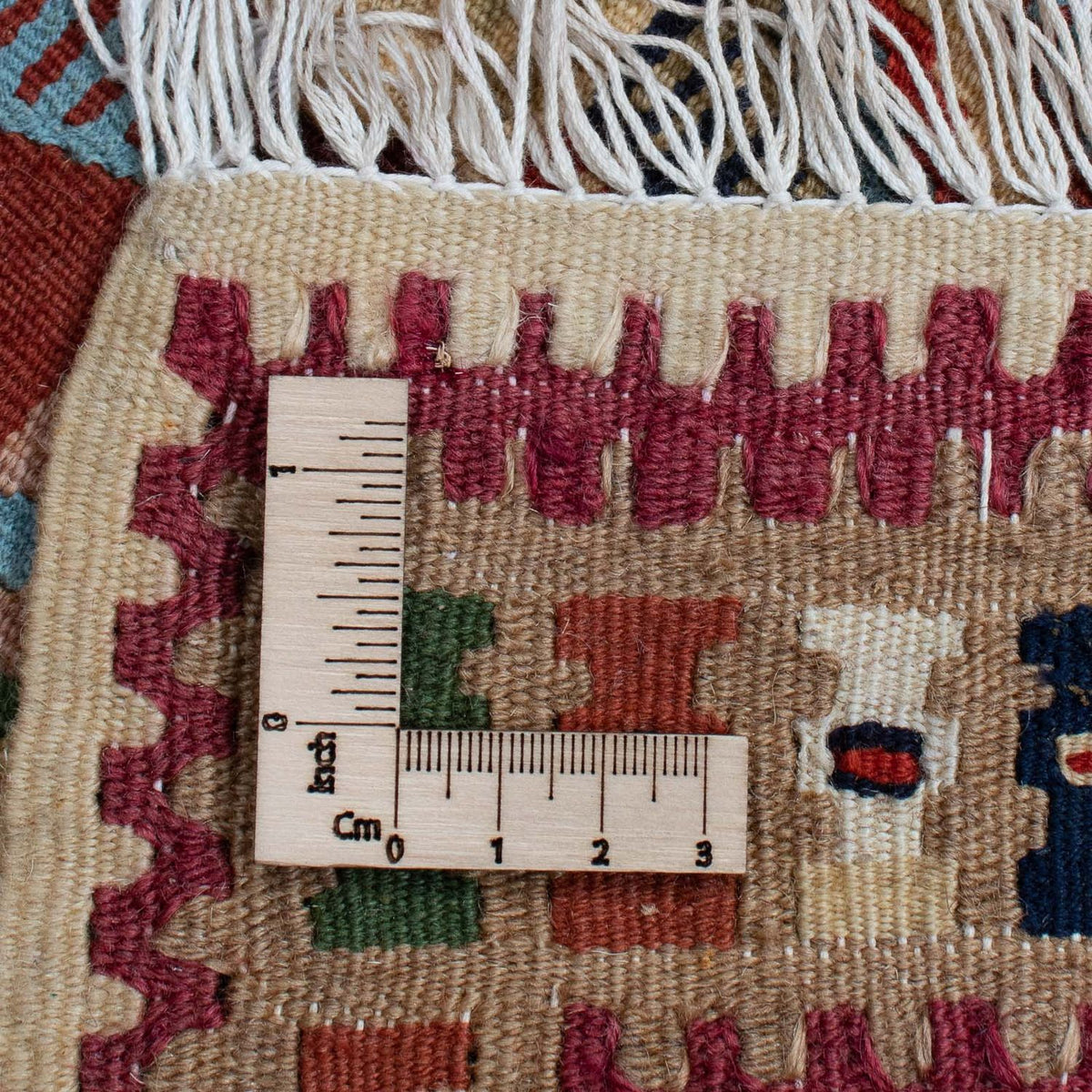 Kelim-tæppe - orientalsk - 158 x 108 cm - lys brun