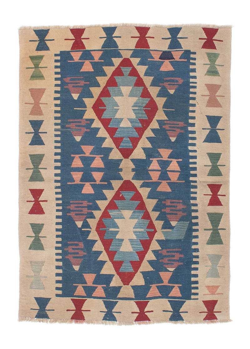 Kelim-tæppe - orientalsk - 160 x 115 cm - blå