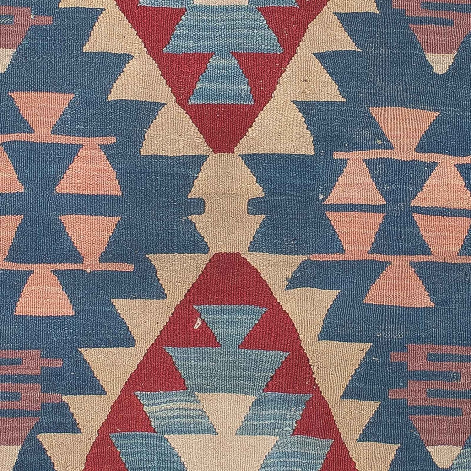 Kelim-tæppe - orientalsk - 160 x 115 cm - blå