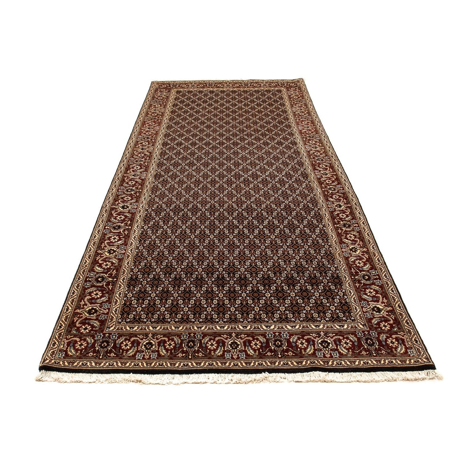 Løber Persisk tæppe - Tabriz - 336 x 123 cm - flerfarvet
