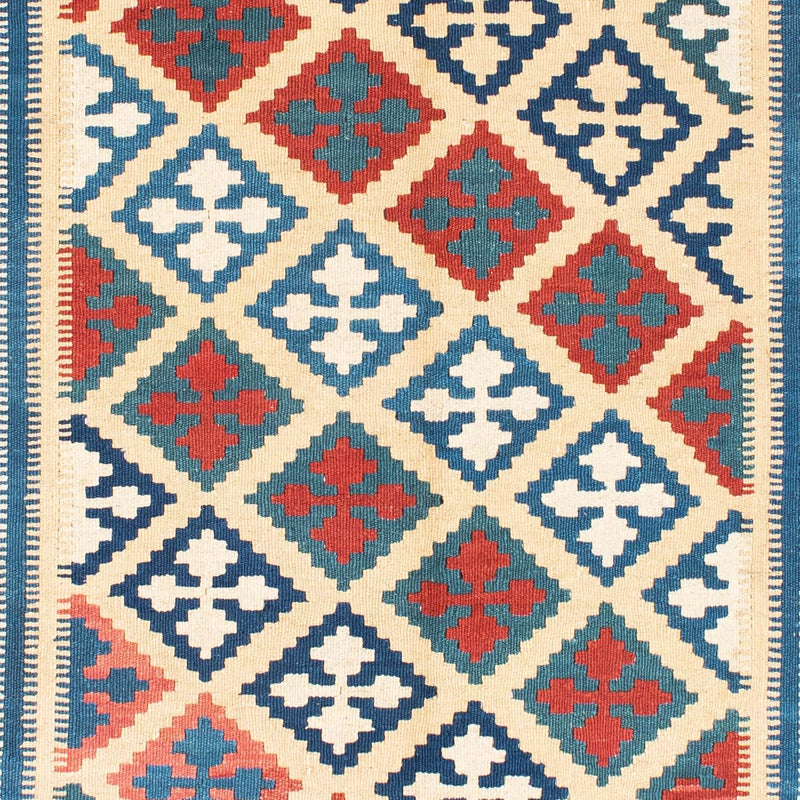 Kelim-tæppe - orientalsk - 195 x 152 cm - beige