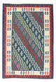 Kelim-tæppe - orientalsk - 193 x 131 cm - blå