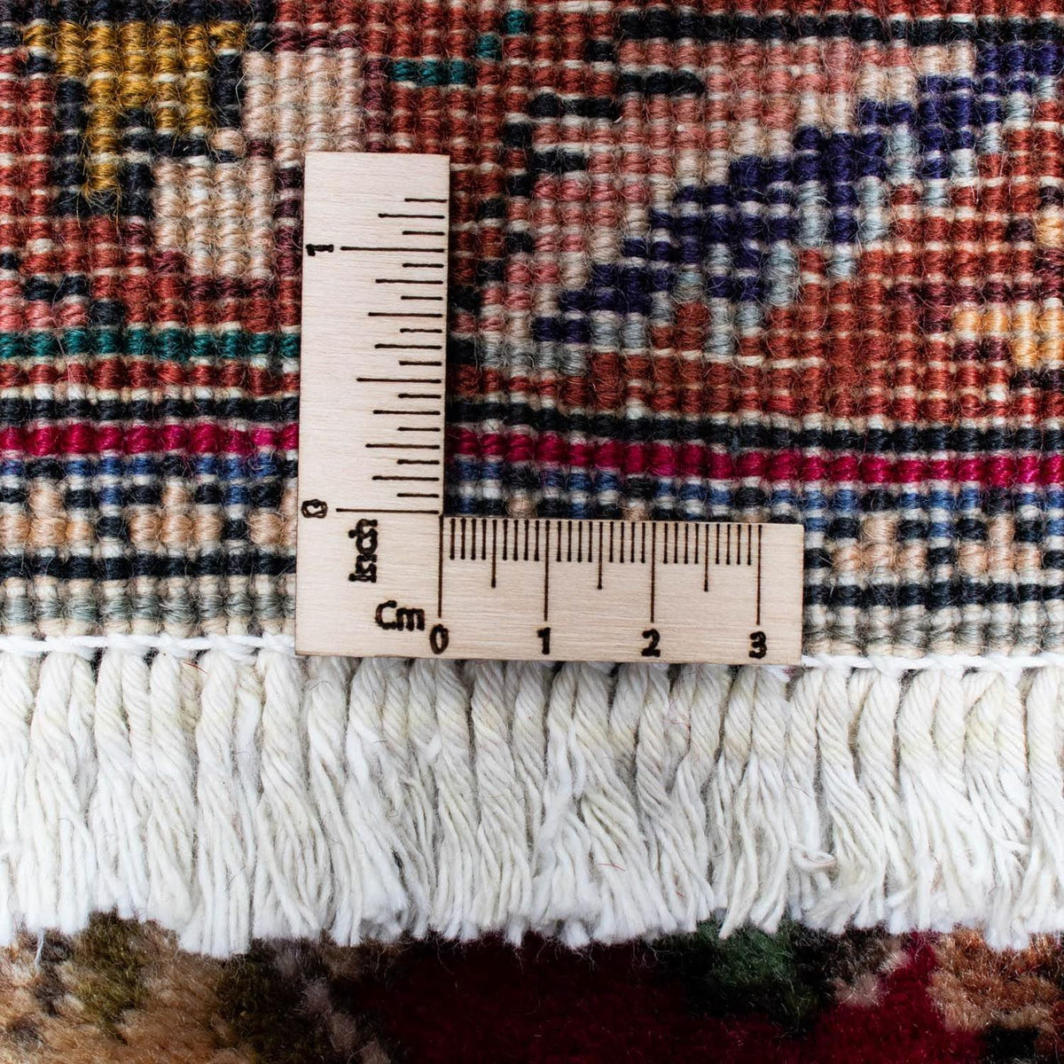 Løber Persisk tæppe - Tabriz - 385 x 90 cm - mørkerød