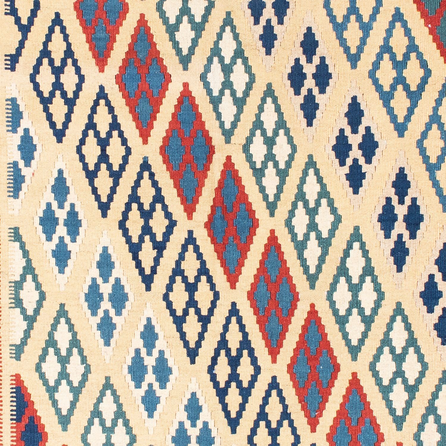 Kelim-tæppe - orientalsk - 206 x 156 cm - beige