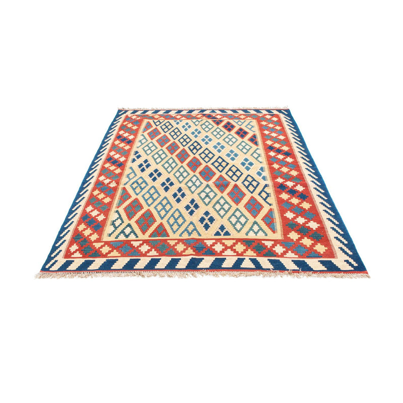 Kelim-tæppe - orientalsk - 206 x 156 cm - beige