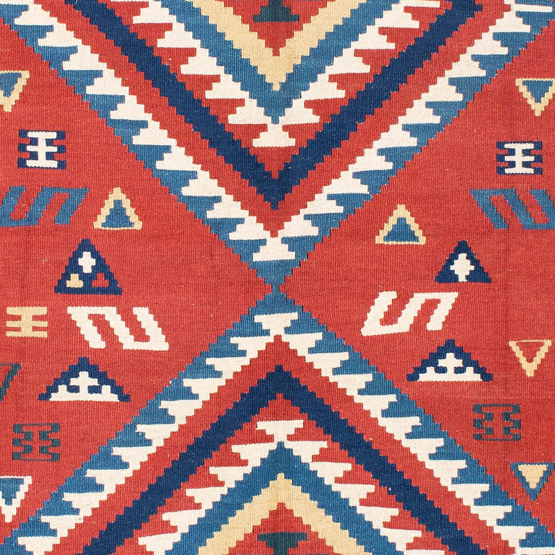 Kelim-tæppe - orientalsk - 213 x 160 cm - rød