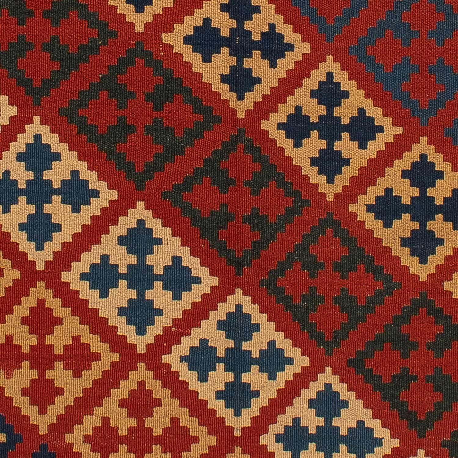 Kelim-tæppe - orientalsk - 220 x 151 cm - mørkerød