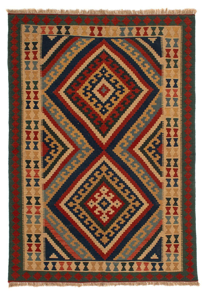 Kelim-tæppe - orientalsk - 213 x 150 cm - flerfarvet
