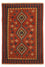 Kelim-tæppe - orientalsk - 198 x 138 cm - mørkerød