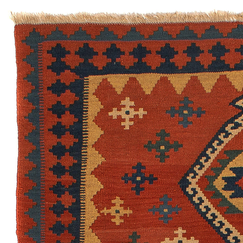 Kelim-tæppe - orientalsk - 198 x 138 cm - mørkerød