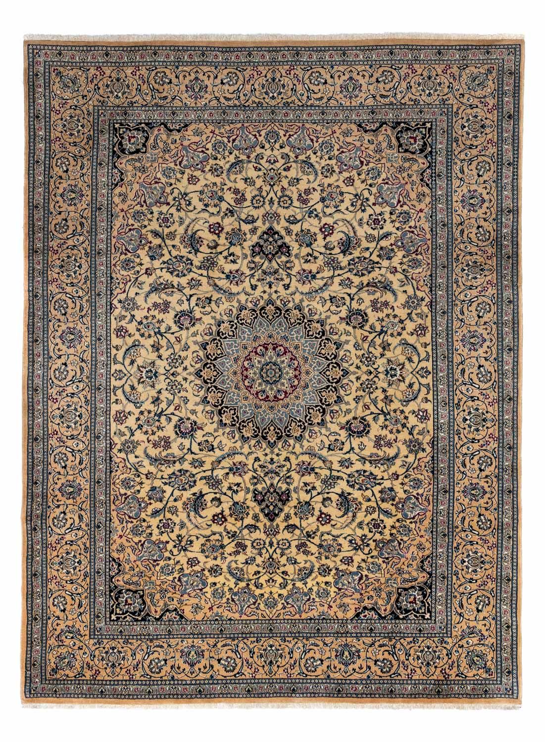 Persisk tæppe - Nain - Royal - 344 x 245 cm - mørk beige