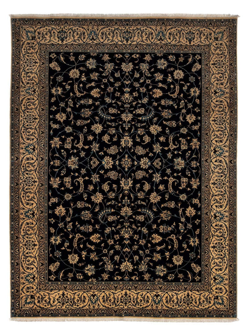 Persisk tæppe - Nain - Royal - 342 x 246 cm - sort