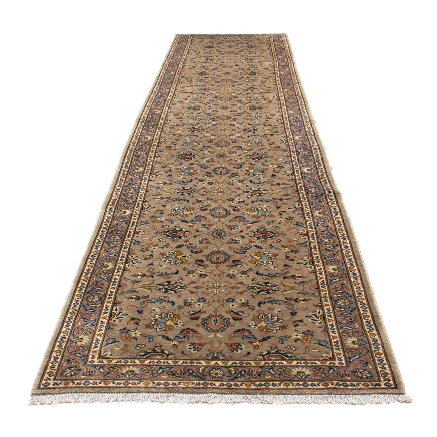 Løber Persisk tæppe - Keshan - 503 x 104 cm - beige