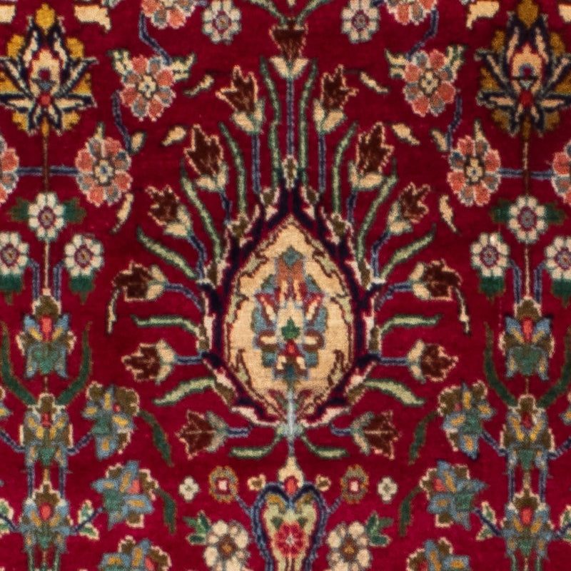 Løber Persisk tæppe - Tabriz - 265 x 106 cm - mørkerød