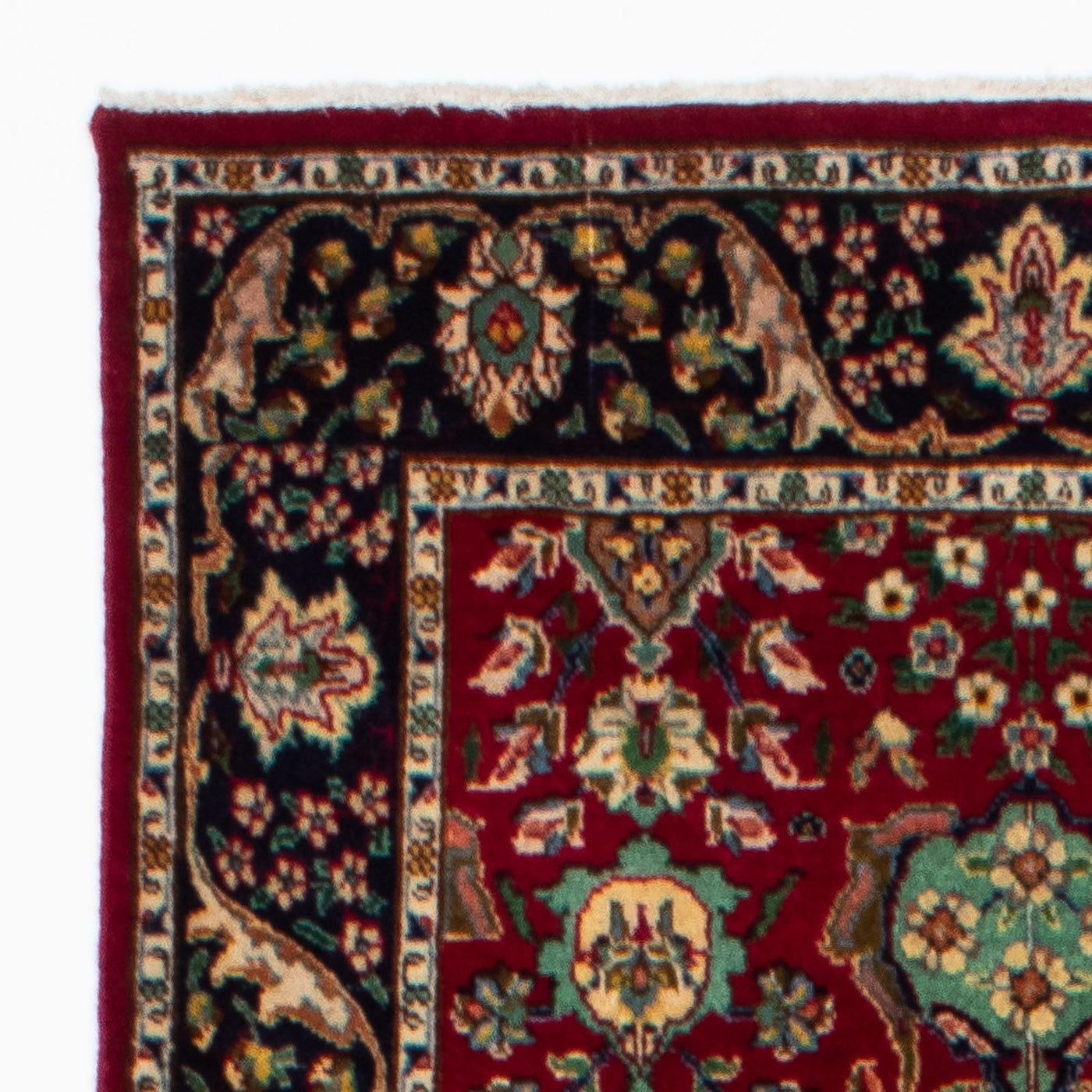 Løber Persisk tæppe - Tabriz - 265 x 106 cm - mørkerød