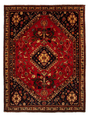 Persisk tæppe - Nomadisk - 302 x 219 cm - mørkerød
