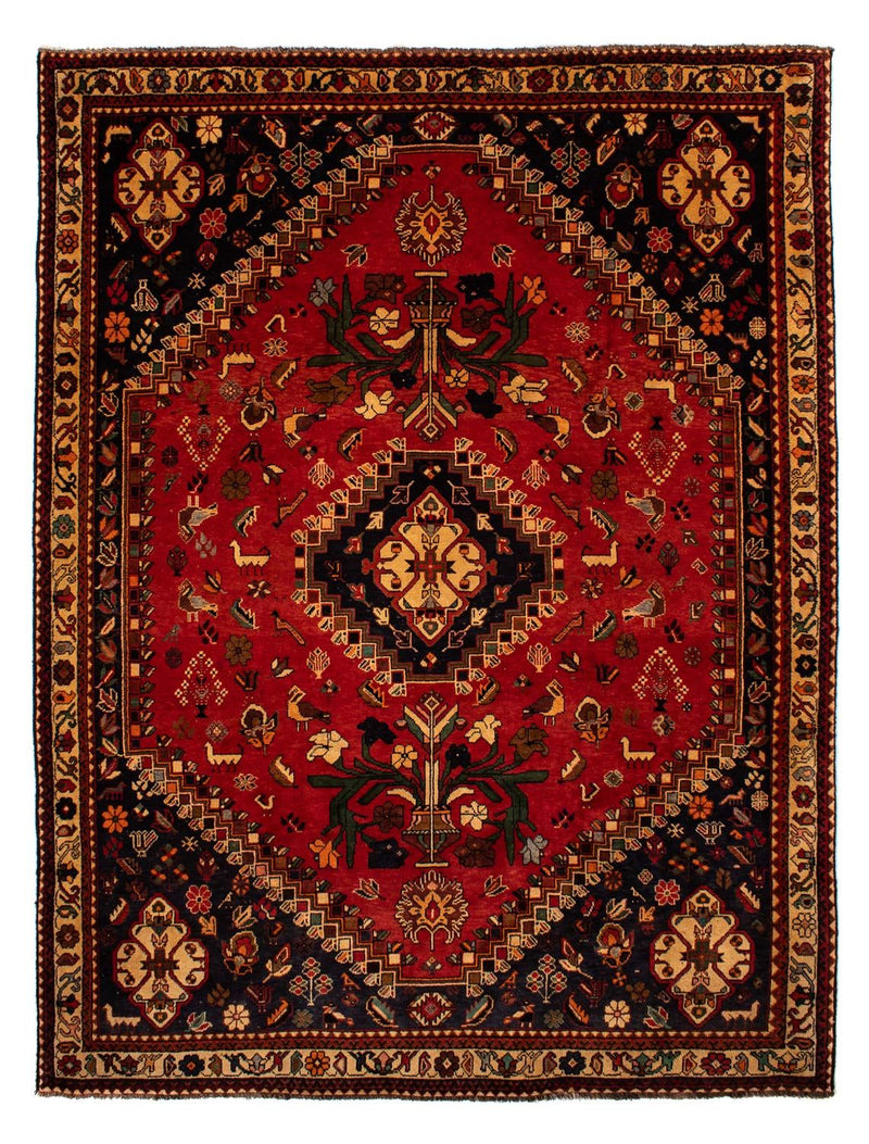 Persisk tæppe - Nomadisk - 302 x 219 cm - mørkerød