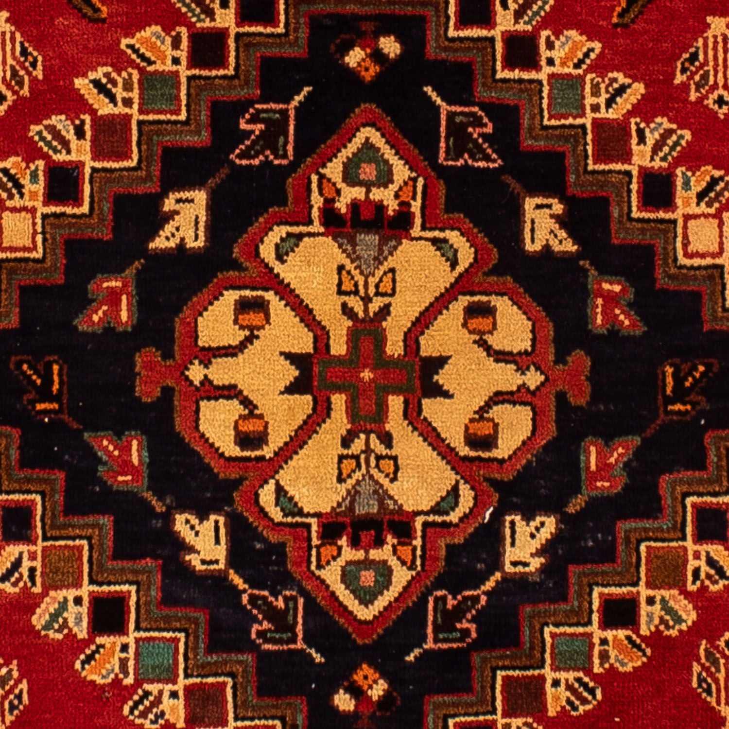 Persisk tæppe - Nomadisk - 302 x 219 cm - mørkerød